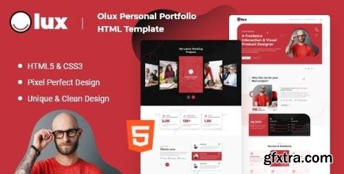 ThemeForest - Olux v1.0 - Creative Personal CV/Resume Portfolio HTML Template - 33754900