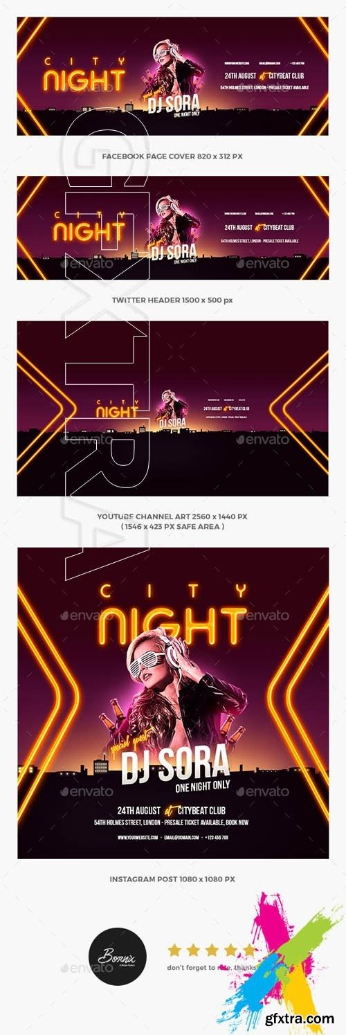 GraphicRiver - City Night Party Social Media Template 20384289