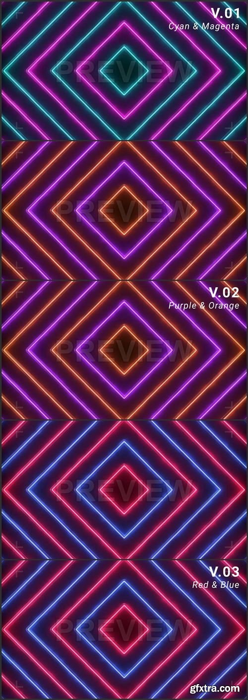 Neon Squares Vj Loop 417922