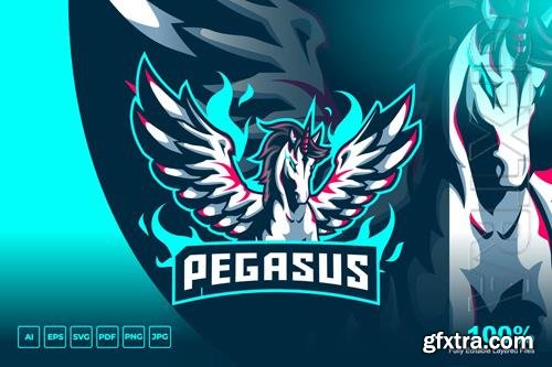 Pegasus Mascot Logo