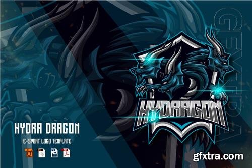 Hydra dragon E-sport logo template