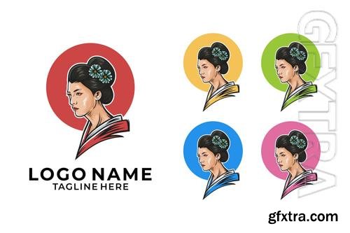 Geisha Mascot Logo Design