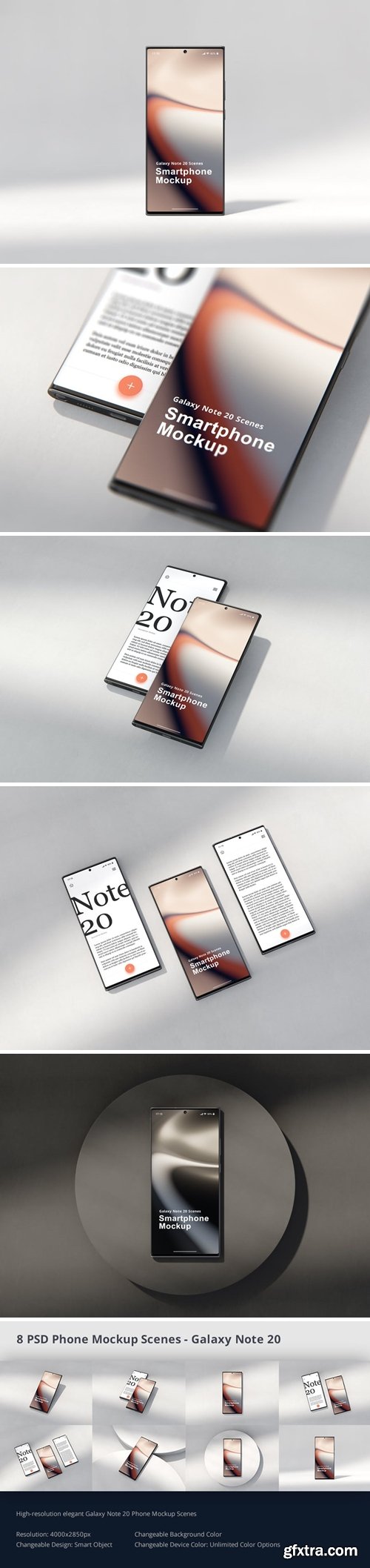 Phone Mockup Scenes Galaxy Note 20