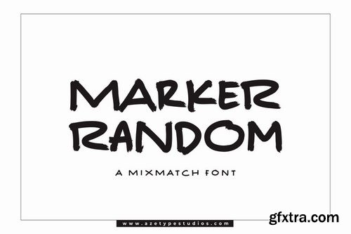 Marker Random A Mixmatch Font