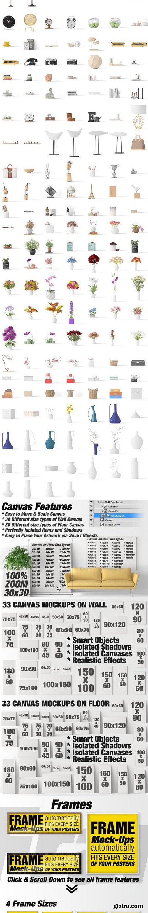 Canvas Mockups - Frames Mockups v 53