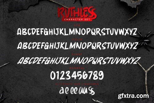 Ruthless - Horror brush Font