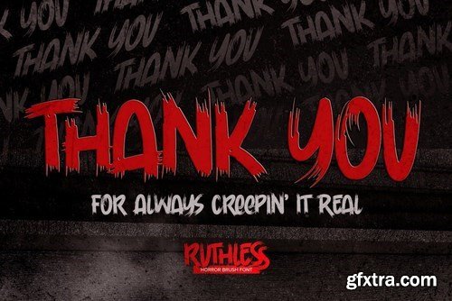 Ruthless - Horror brush Font