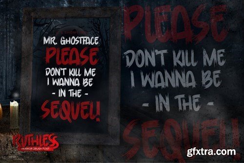 Ruthless - Horror brush Font