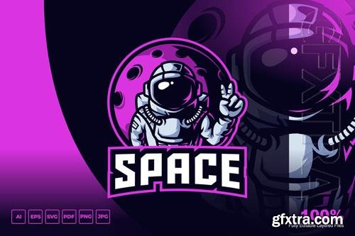 Astronaut Mascot Logo