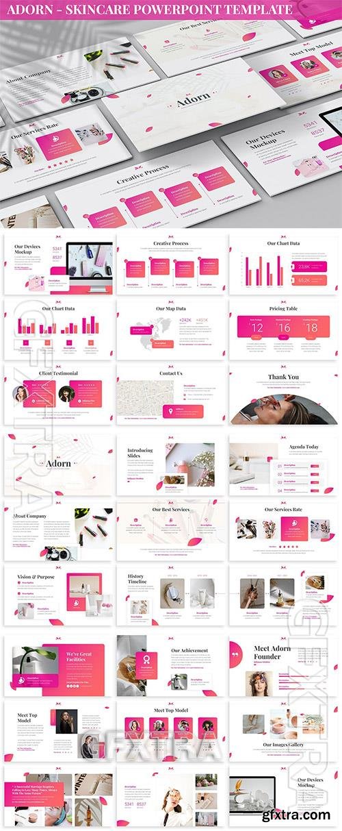 Adorn - Skincare Powerpoint Template 36FR42T