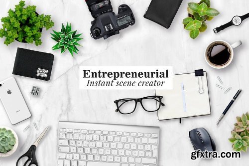 CreativeMarket - Entrepreneurial Scene Creator Mockup 2089468