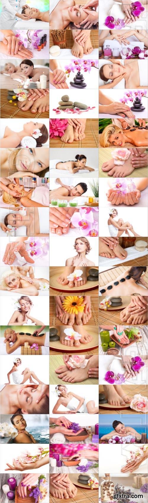 Girls in the spa salon large selection of stock photos