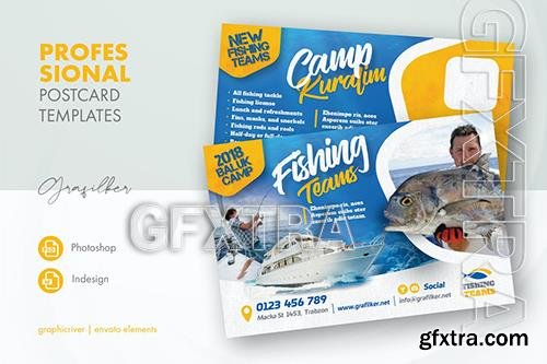 Fishing Tour Postcard Templates WAD25Y3