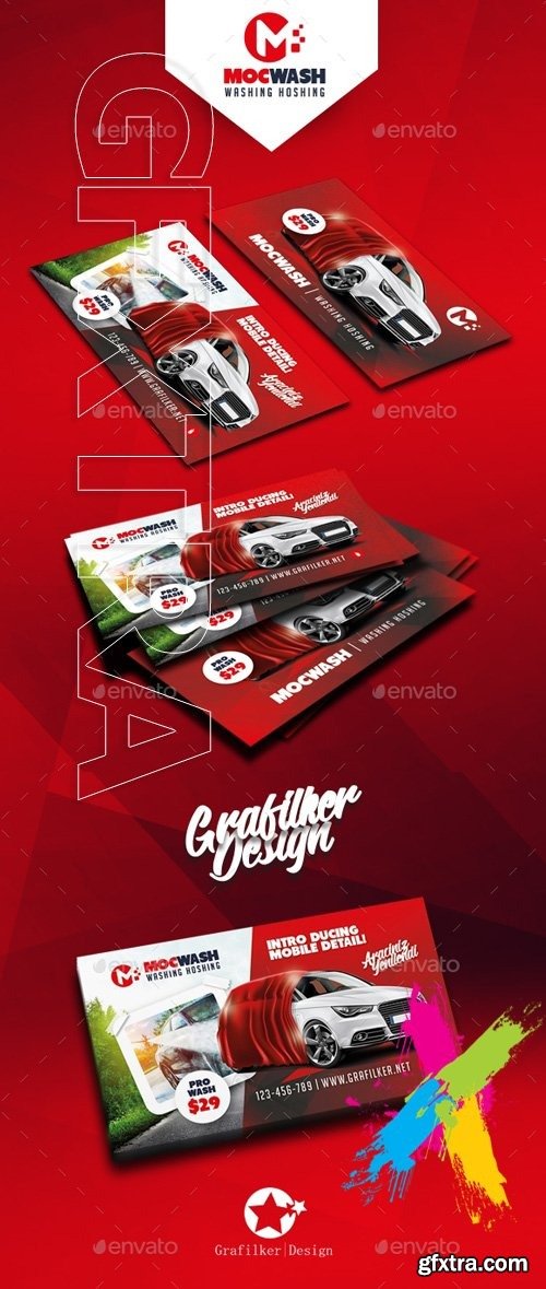 GraphicRiver - Car Wash Business Card Templates 19674195