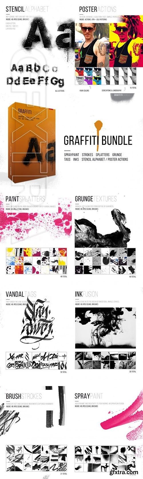 Graffiti Brushes & Actions MASTER Bundle