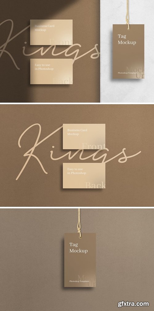 Tag & Business Card Mockup