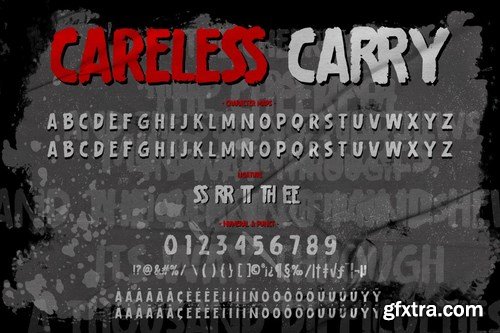 Careless Carry - Rough Brush Typeface