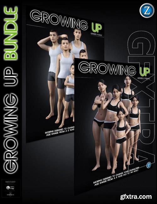 Growing Up Bundle for Genesis 8 Female and Male