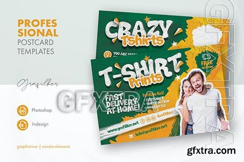 T-Shirt Print Postcard Templates 9PFRLH7