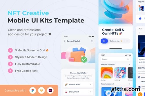 NFT Creative Mobile App UI Kits Template