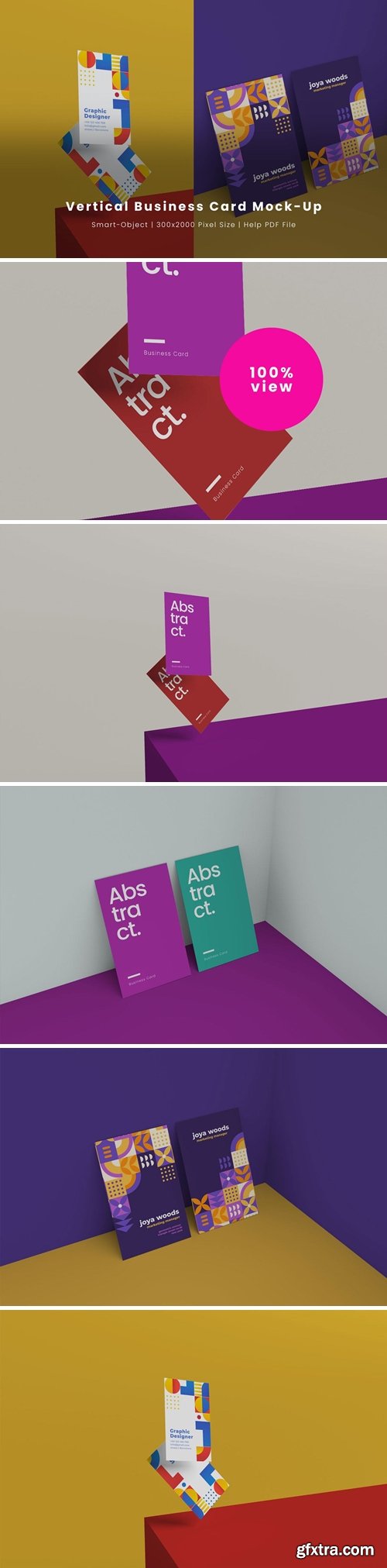 Vertical Business card Mock Up