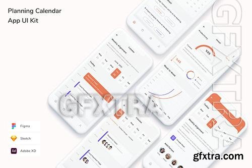 Planning Calendar App UI Kit Q83PJSP