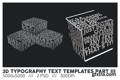 3D Typography Text Templates Part III