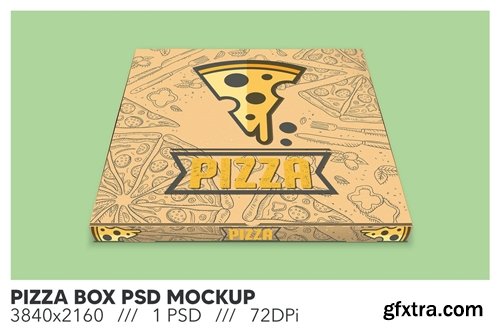 Pizza Box PSD Mockup