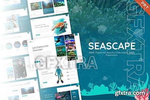 Seascape Travel & Nature PowerPoint Template QHQ4BWR