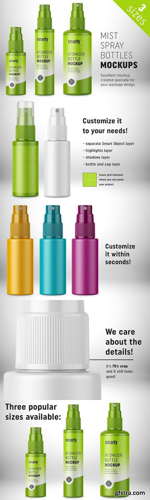 Mist Spray Bottles Mockup