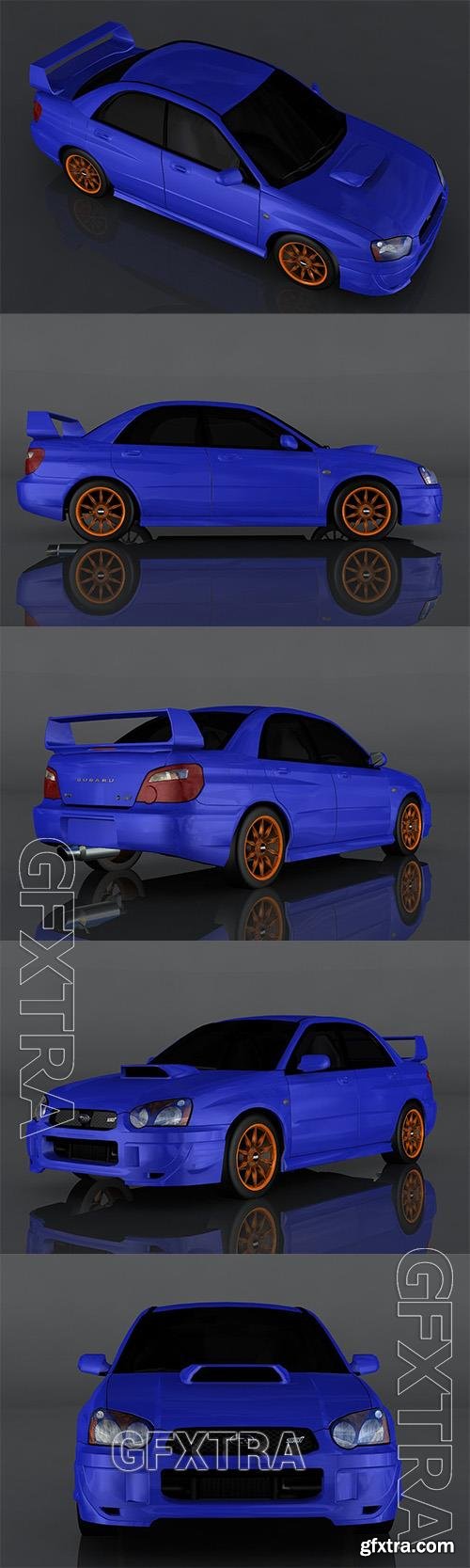 2004 Subaru Impreza WRX 3d model Model o175681