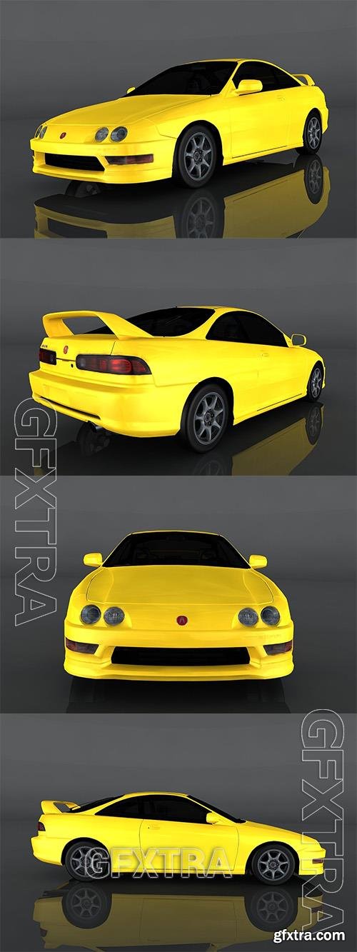 2001 Acura Integra Type 3d model Model o175639