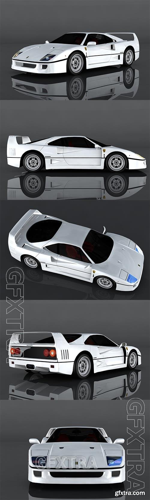 1987 Ferrari F40 3D Model o93224