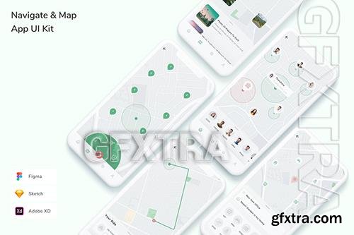 Map & Navigation App UI Kit PKCVZTM