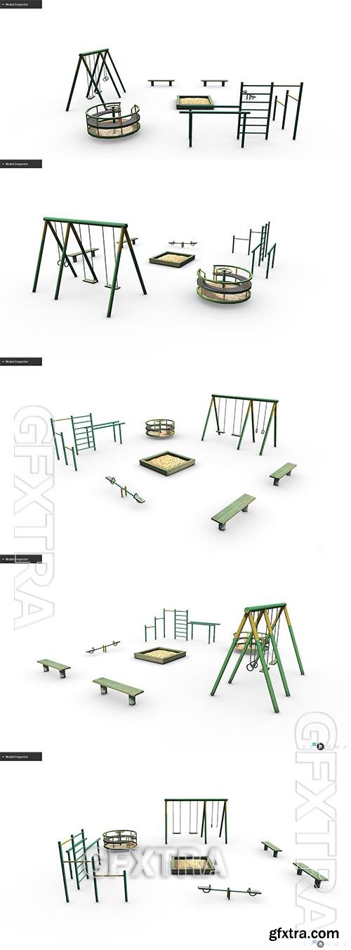 Playground Low-poly 3D model Model o90247