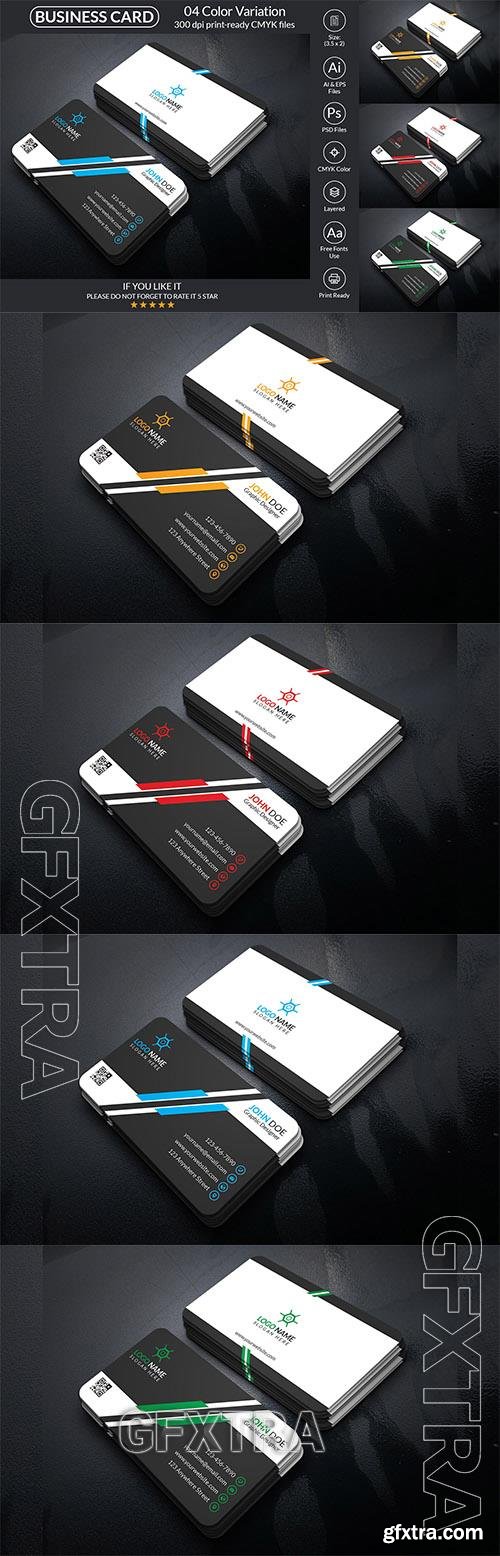 Business Card Template Design With Vector Format Corporate Identity o95538