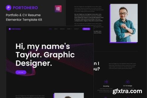 ThemeForest - Portohero v1.0.0 - Personal Portfolio & CV Elementor Template Kit - 33998724