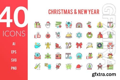 Christmas and New Year Icons