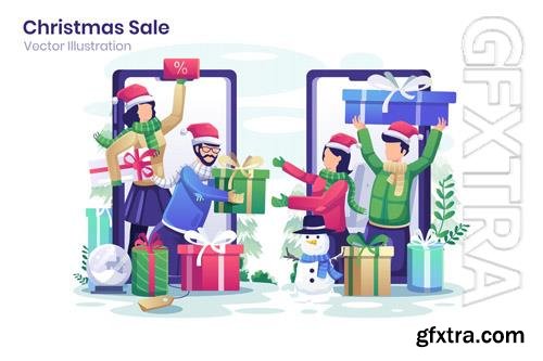 Christmas Sale Flat Illustration - Agnytemp