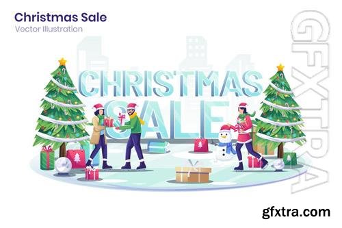 Christmas Sale Flat Illustration - Agnytemp