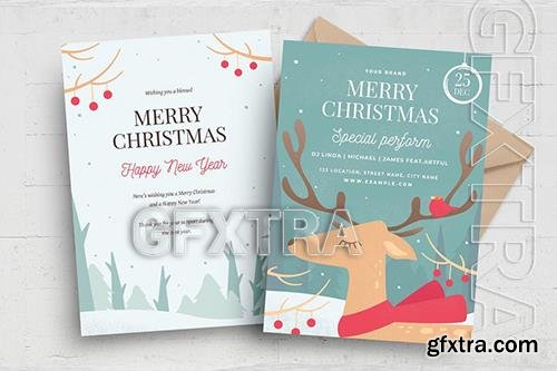 Merry Christmas Greetings Cards T3XXR5K