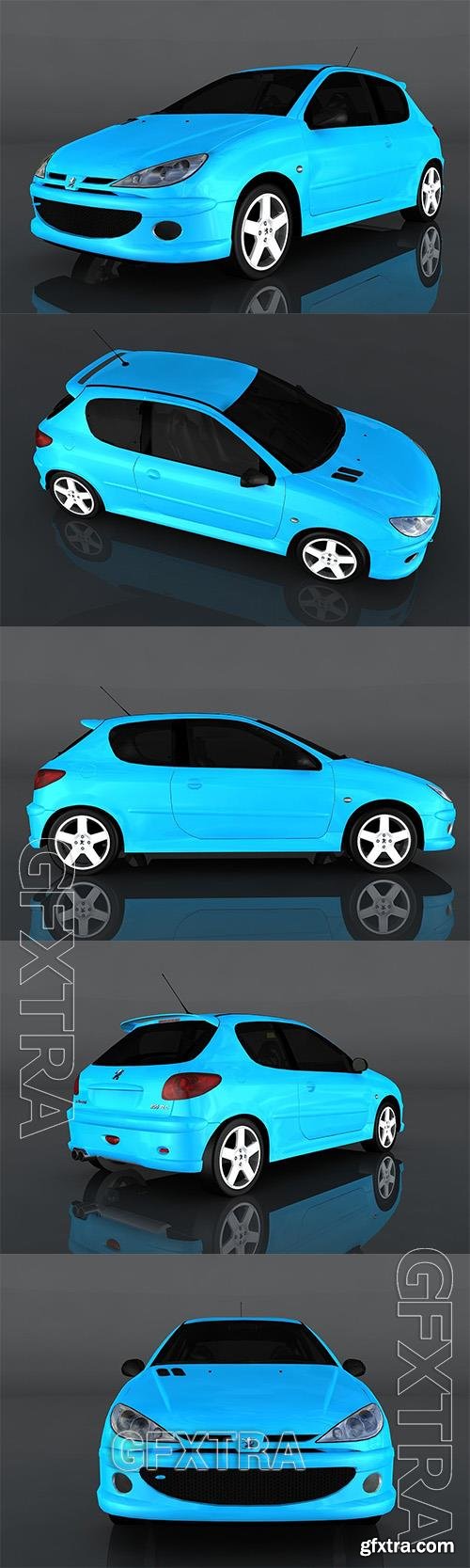 2004 Peugeot 206 RC 3d model Model o175679