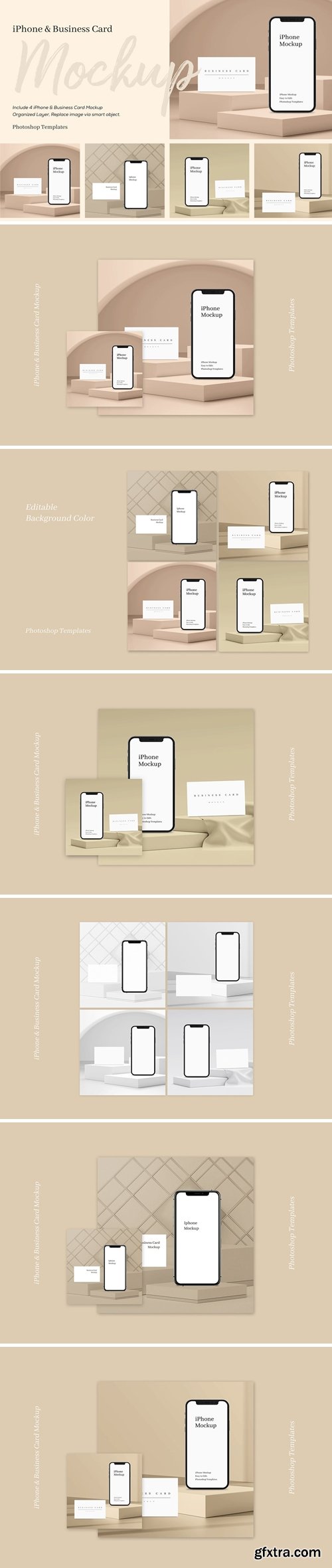 iPhone & Business Card Mockup