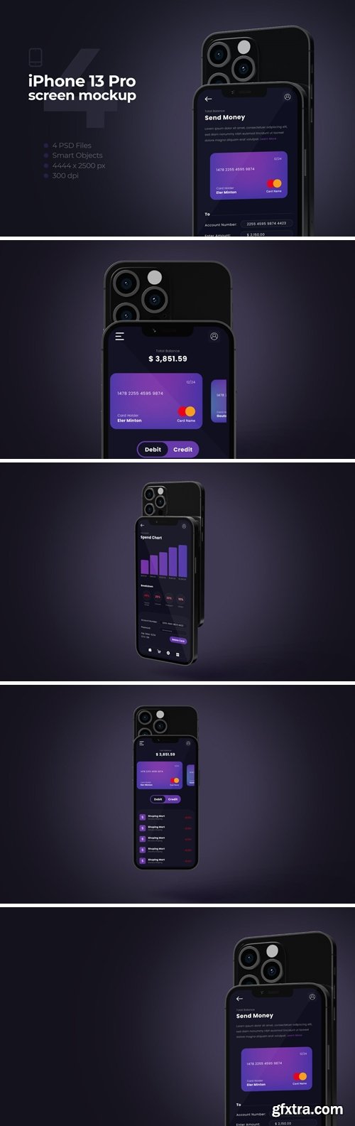 iPhone 13 Pro Screen Mockup Vol 1