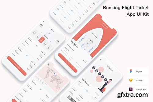 Booking Flight Ticket App UI Kit
