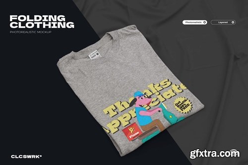 Cd Folding Clothing Mockup