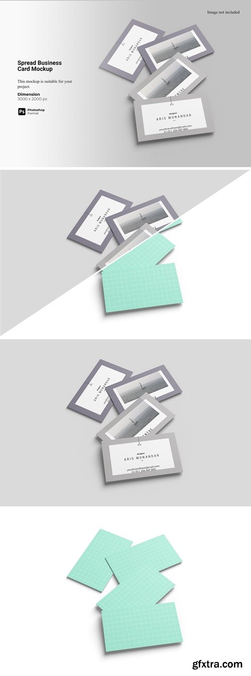 Spread Business Card Mockup