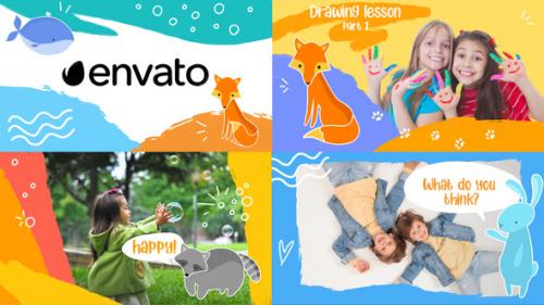 Videohive - Cartoon Kids Slideshow || Premiere Pro MOGRT - 33925830 - 33925830