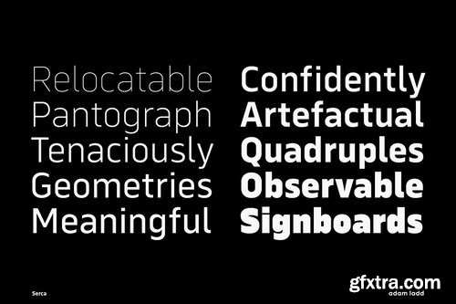 Serca Font Family Font