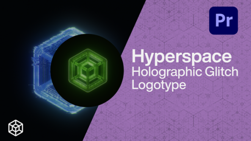 Videohive - Hyperspace - Holographic Glitch Logo - 33948614 - 33948614